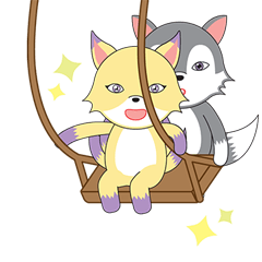 [LINEスタンプ] Miho and Lang's love story