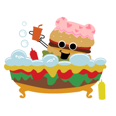 [LINEスタンプ] ハンバーガーさんはかっこいい