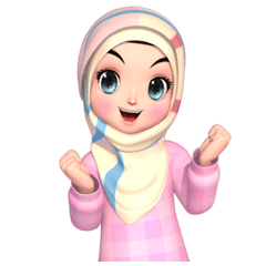 [LINEスタンプ] Amarena Muslim hijab girl