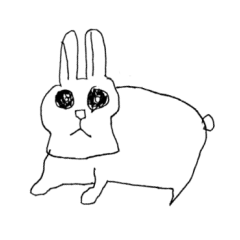 [LINEスタンプ] かわいいうさぎの敬語スタンプ