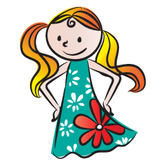 [LINEスタンプ] Girl with hair tiedの画像（メイン）