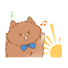 [LINEスタンプ] ポンポメ犬のレン君