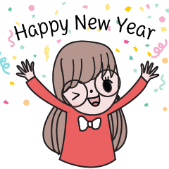 [LINEスタンプ] MN Girl (Christmas ＆ New Year)