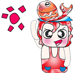 [LINEスタンプ] Mr. Senta and fish. ^_^