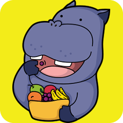 [LINEスタンプ] Pota The Hippo : animated