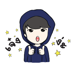[LINEスタンプ] F Hoodie boy