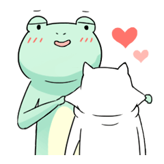 [LINEスタンプ] The Cat and The Frog