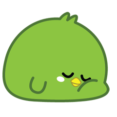 [LINEスタンプ] Green Chubby Chicken