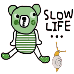 [LINEスタンプ] Greeny Bear in October