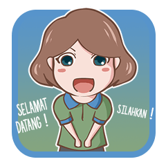 [LINEスタンプ] Gadis Kasir Minimarket