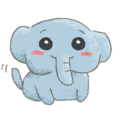 [LINEスタンプ] Just a little elephant