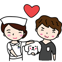 [LINEスタンプ] Nursing student and My boyfriend