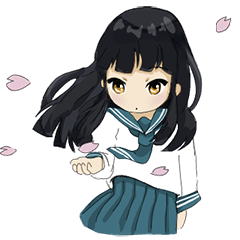 [LINEスタンプ] Natsuko, the lovely girlの画像（メイン）