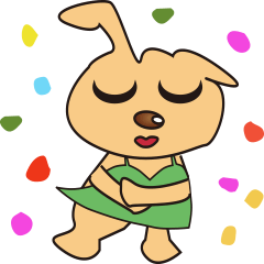 [LINEスタンプ] Little rabbit dog