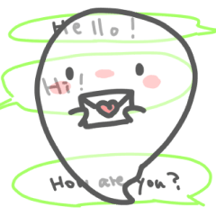 [LINEスタンプ] 半透明おばけ