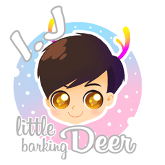 [LINEスタンプ] I.J - Little Barking Deer(Eng ver.)