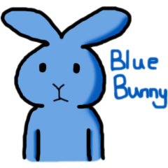 [LINEスタンプ] Blue Bunny Standard Expression