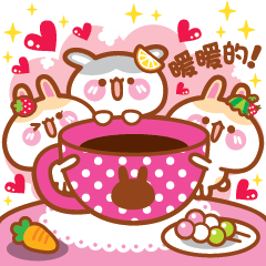 [LINEスタンプ] Cherry Mommy's Rabbits are moving up！