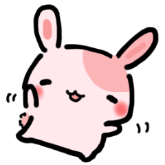 [LINEスタンプ] ピンクもようのうさぎ☆モモ