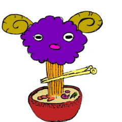 [LINEスタンプ] purple sheeps