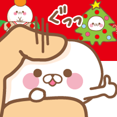 [LINEスタンプ] ふくふく大福ちゃん正月クリスマスの画像（メイン）