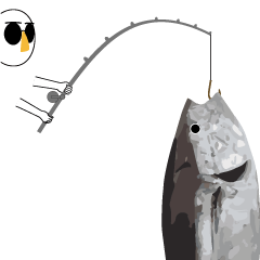 [LINEスタンプ] 鼻グラサンの海釣り