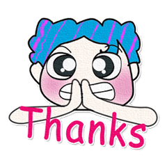 [LINEスタンプ] Mr. Hatoru. Thanks.！！