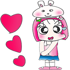 [LINEスタンプ] Miss. Sayaka and rabbit. ^_^