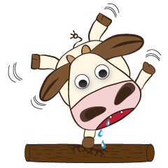 [LINEスタンプ] The Lovely Dairy Cow, in Actions