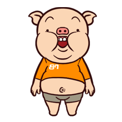 [LINEスタンプ] Fat Fat Pigの画像（メイン）