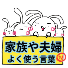 [LINEスタンプ] RABBIT Stickers for Family and Friends