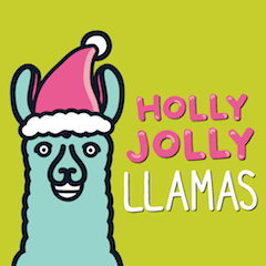 [LINEスタンプ] Holly Jolly Llamas