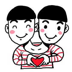 [LINEスタンプ] Siamese twins dong and dang