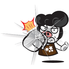 [LINEスタンプ] Test Emo Piggy Animated