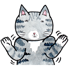 [LINEスタンプ] Cats fed up by Kamijn