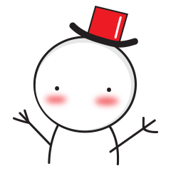 [LINEスタンプ] snowman with tophat