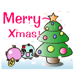 [LINEスタンプ] Platypus muffin ~ daily life( Christmas)