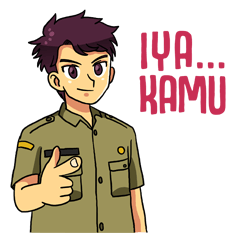 [LINEスタンプ] Guru Honorer Ganteng