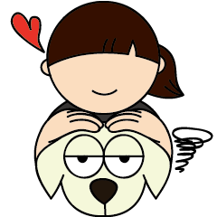 [LINEスタンプ] Adant and her dog's daily life 4
