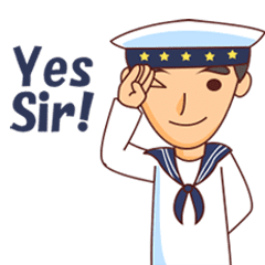 [LINEスタンプ] Minggoy the Navy animated！の画像（メイン）