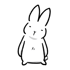[LINEスタンプ] 白ウサギのウサ美ウサ太郎の画像（メイン）