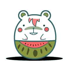 [LINEスタンプ] Watermelon Bear