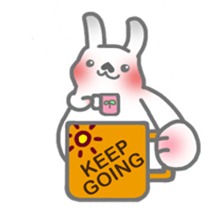 [LINEスタンプ] The rabbit was polite