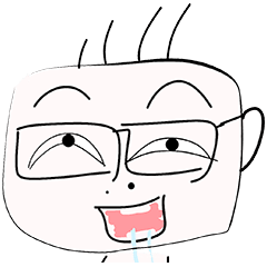 [LINEスタンプ] Small head strange