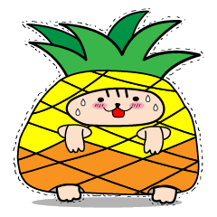 [LINEスタンプ] cat of Pineappleの画像（メイン）