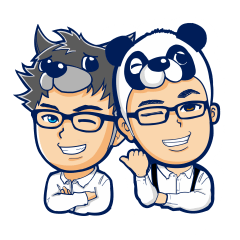 [LINEスタンプ] コミュ障パンダと人狼メガネ