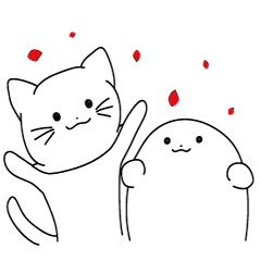 [LINEスタンプ] 愉快な猫とアザラシ
