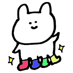 [LINEスタンプ] 足いっぱいうさぎ