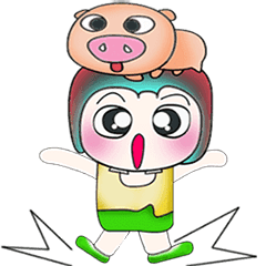 [LINEスタンプ] ..Mr. Kosuke and pig..