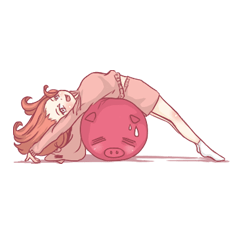 [LINEスタンプ] Strongly Piggy